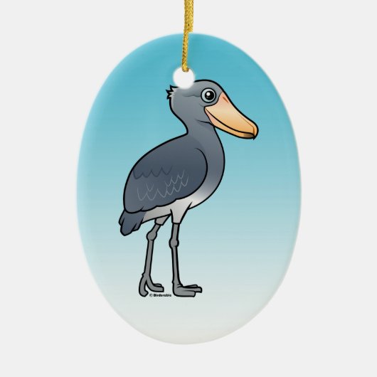 Birdorable Shoebill Keramisch Ornament (Voorkant)