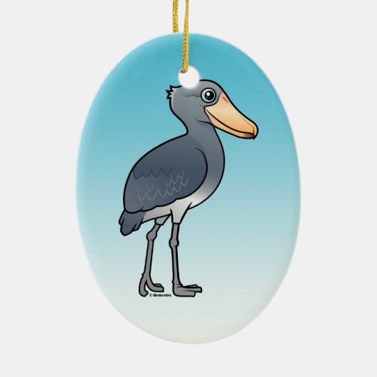 Birdorable Shoebill Keramisch Ornament (Achterkant)