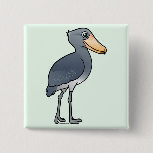 Birdorable Shoebill Vierkante Button 5,1 Cm