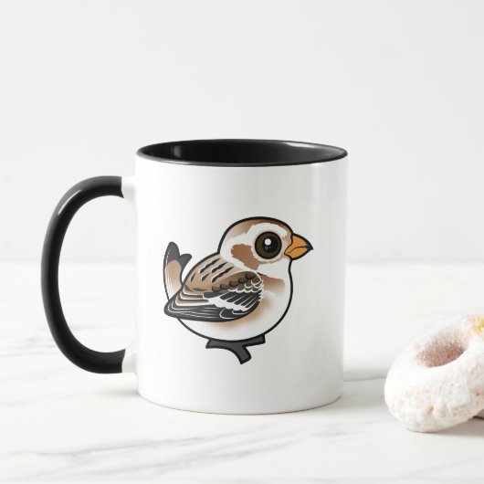 Birdorable Snow Bunting Mok (Met donut)