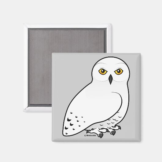 Birdorable Snowy Owl Magneet (Voorkant / Achterkant)