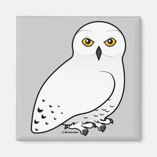 Birdorable Snowy Owl Magneet (Voorkant)