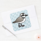 Birdorable Snowy Plover Vierkante Sticker (Envelop)