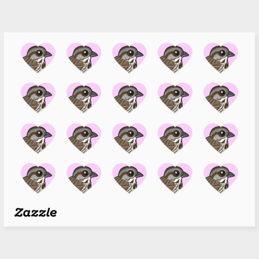 Birdorable Song Sparrow Hart Sticker (Vel)