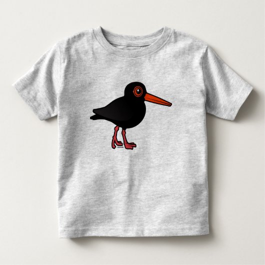 Birdorable Sooty Oystercatcher Kinder Shirts (Voorkant)