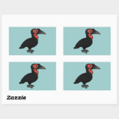 Birdorable Southern Ground Hornbill Rechthoekige Sticker (Vel)