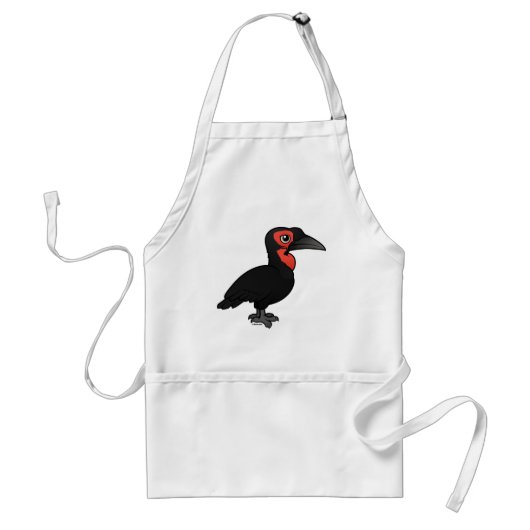 Birdorable Southern Ground Hornbill Standaard Schort (Voorkant)