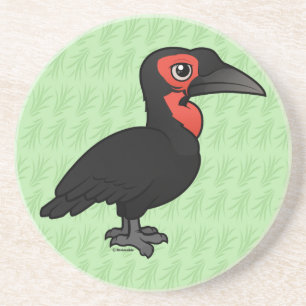 Birdorable Southern Ground Hornbill Zandsteen Onderzetter