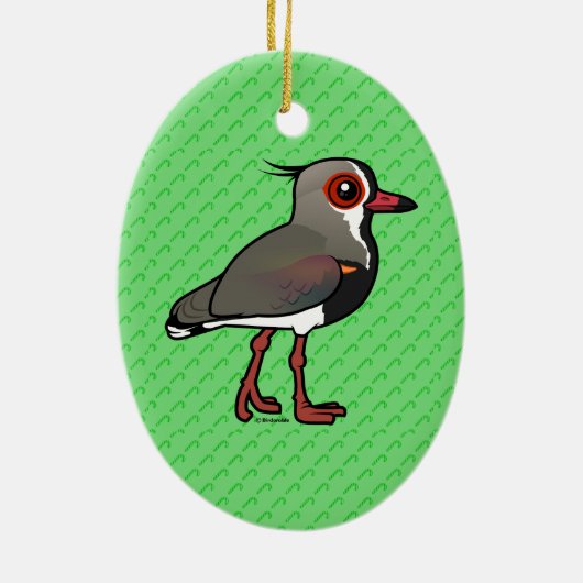 Birdorable Southern Lapwing Keramisch Ornament (Achterkant)