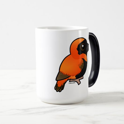 Birdorable Southern Red Bishop Magische Mok (Voorkant rechts)