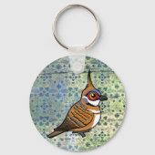 Birdorable Spinifex Pigeon Cartoon Bird Sleutelhanger (Voorkant)