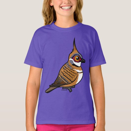 Birdorable Spinifex Pigeon Cartoon Bird T-shirt (Voorkant)