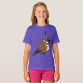 Birdorable Spinifex Pigeon Cartoon Bird T-shirt (Voorkant volledig)