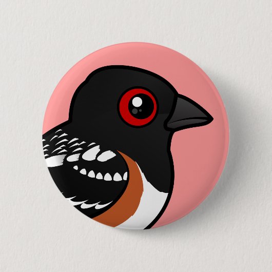 Birdorable Spotted Towee Ronde Button 5,7 Cm (Voorkant)