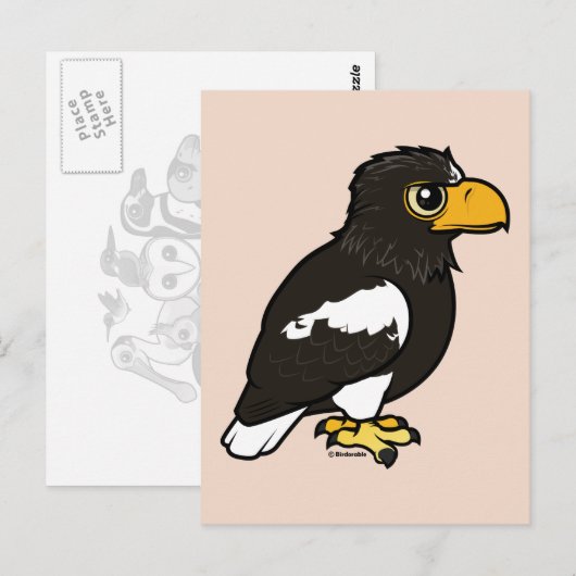 Birdorable Steller's Zee Eagle Briefkaart (Voorkant / Achterkant)