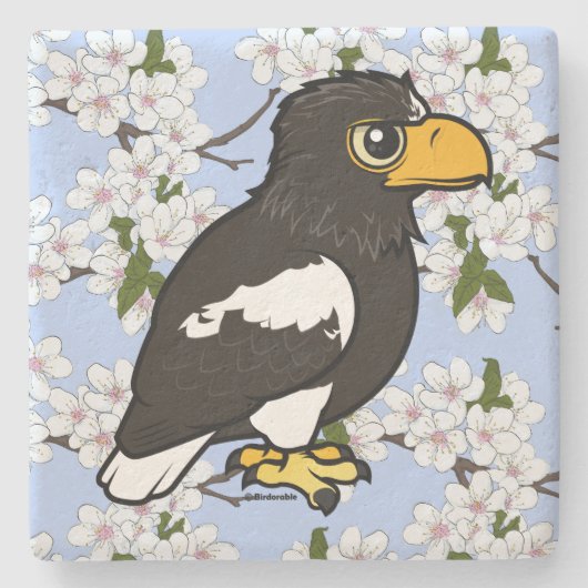 Birdorable Steller's Zee Eagle Stenen Onderzetter (Voorkant)