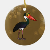 Birdorable Storm Stork Keramisch Ornament (Voorkant)