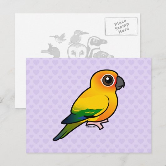 Birdorable Sun Parakeet Briefkaart (Voorkant / Achterkant)