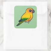 Birdorable Sun Parakeet Vierkante Sticker (Tas)