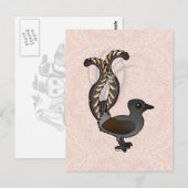 Birdorable Superb Lyrebird Briefkaart (Voorkant / Achterkant)