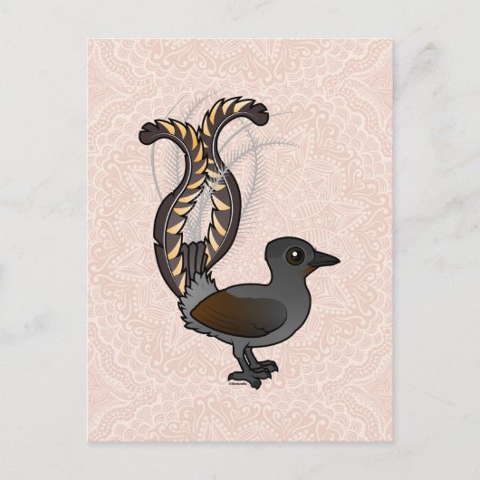 Birdorable Superb Lyrebird Briefkaart (Voorkant)