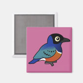 Birdorable Superb Starling Magneet (Voorkant / Achterkant)