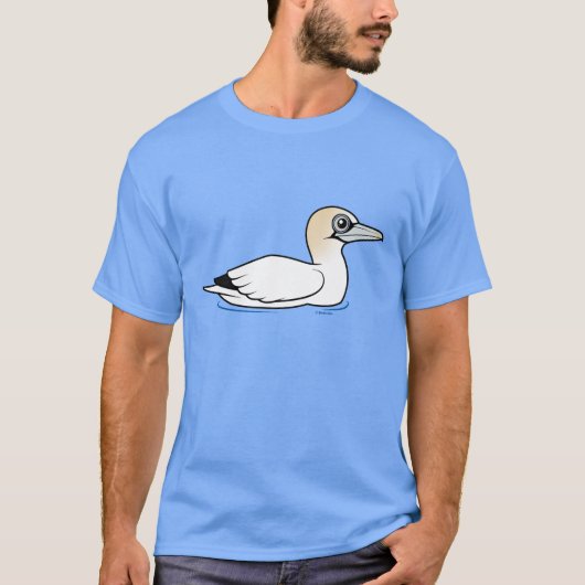 Birdorable Swimming Northern Gannet T-shirt (Voorkant)
