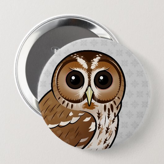 Birdorable Tawny Owl Ronde Button 4,0 Cm (Voorkant /achterkant)
