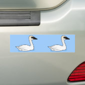 Birdorable Trumpeter Swan Bumpersticker (Op auto)