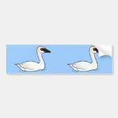 Birdorable Trumpeter Swan Bumpersticker (Voorkant)