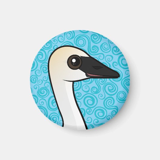 Birdorable Trumpeter Swan Magneet (Voorkant)