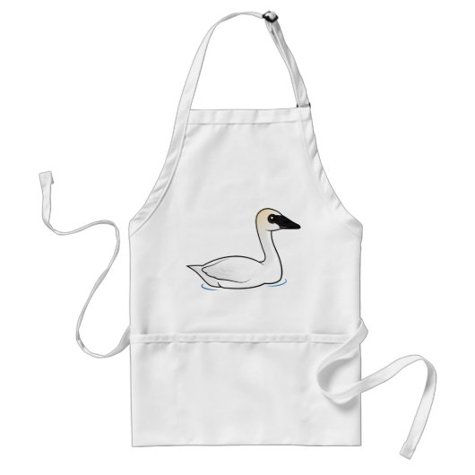 Birdorable Trumpeter Swan Standaard Schort (Voorkant)