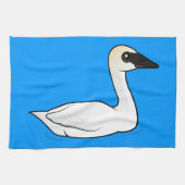 Birdorable Trumpeter Swan Theedoek (Horizontaal)