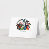 Birdorable Uilen Kerstkrans Feestdagen Kaart (Achterkant)