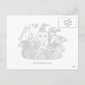 Birdorable Uilen Kerstkrans Feestdagenkaart (Achterkant)