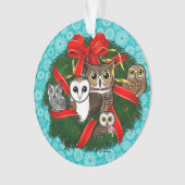 Birdorable Uilen Kerstkrans Ornament (voorkant)