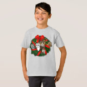 Birdorable Uilen Kerstkrans T-shirt (Voorkant volledig)