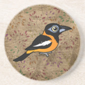 Birdorable Venezolaanse Troupial Zandsteen Onderzetter (Voorkant)