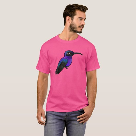 Birdorable Violet Sabrewing kolibrie T-shirt (Voorkant volledig)