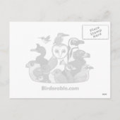 Birdorable Western Grebe Santa Feestdagenkaart (Achterkant)