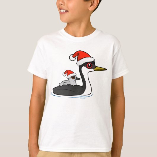 Birdorable Western Grebe Santa T-shirt (Voorkant)