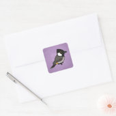 Birdorable White-eared Bulbul Vierkante Sticker (Envelop)