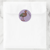 Birdorable White-Faced Ibis Ronde Sticker (Tas)