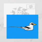 Birdorable White-tailed Tropicbird in rust Briefkaart (Voorkant / Achterkant)