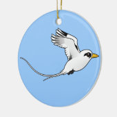 Birdorable White-tailed Tropicbird in vlucht Keramisch Ornament (Links)