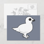 Birdorable Willow Ptarmigan, winter Briefkaart (Voorkant / Achterkant)