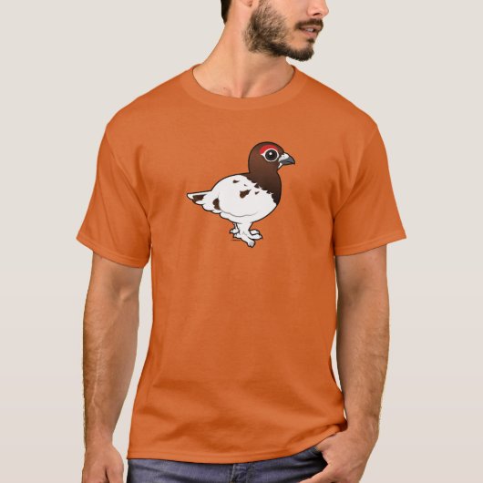 Birdorable Willow Ptarmigan, zomer man T-shirt (Voorkant)