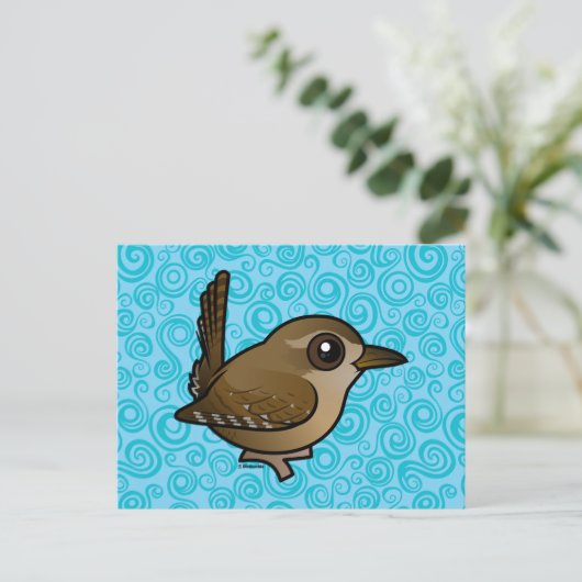 Birdorable Winter Wren Briefkaart (Staand voorkant)