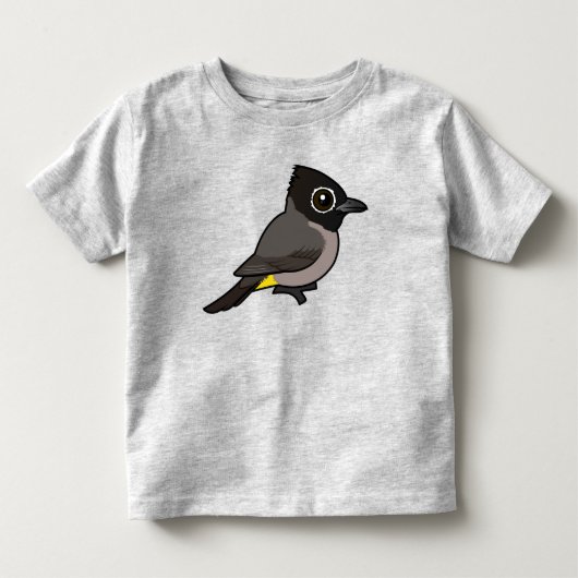 Birdorable Witbrilbulbul Kinder Shirts (Voorkant)