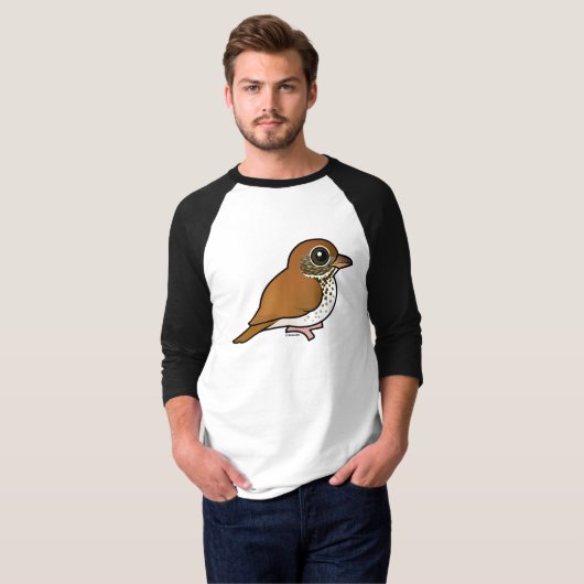 Birdorable Wood Thrush T-shirt (Voorkant volledig)